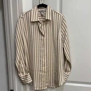 Striped Beige and Black Shirt H&M